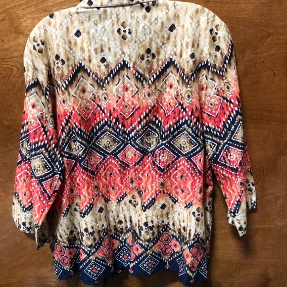 Button down in blue and coral - Picture 2 of 4